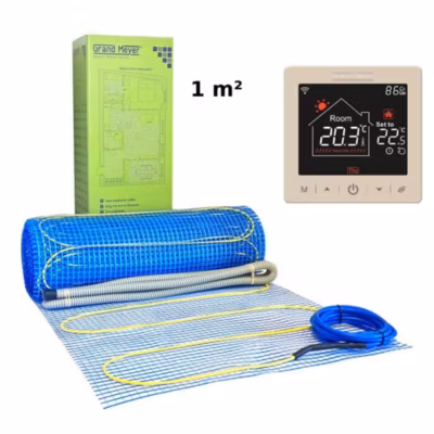 Kit chauffage au sol 1 m², 170 W/m² + SN-15 thermostat Wi-Fi programmable