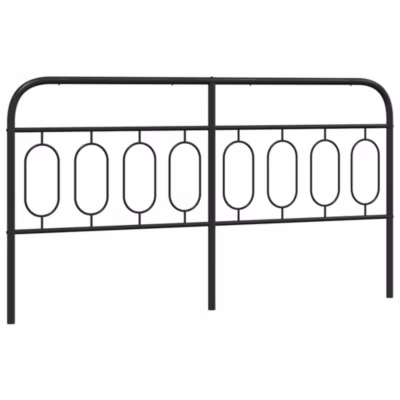 Tête de lit de remplacement métal noir 160 cm vidaXL