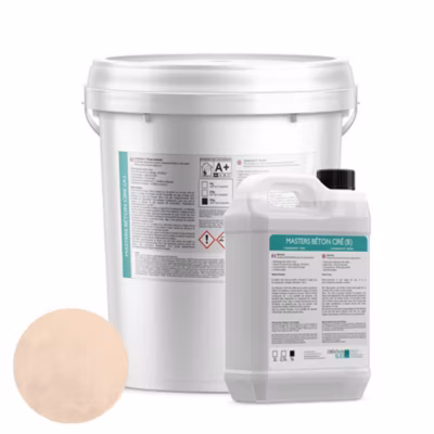 Masters Béton Ciré (sols et murs) – 10m² (20kg + 6L) – Teinte : Quartz Rose