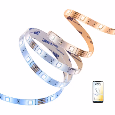 KOZii – Ruban LED connecté KOZii, 2m, multi-blancs, Variation de température de lumière et d&rsquo;intensité – KLSAK2CCT