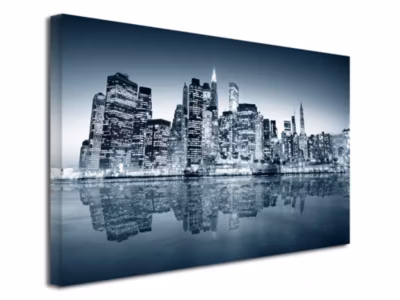 DECLINA, Tableau toile imprimée, Tableau toile photo noir et blanc New York, 80×50 cm