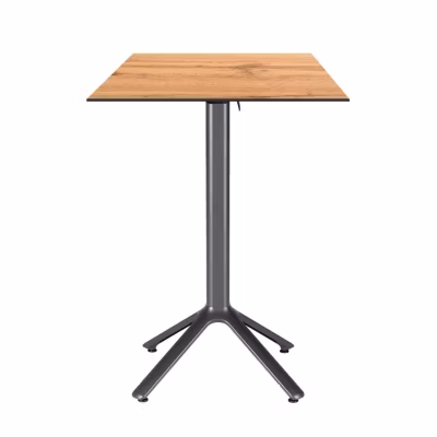 Table haute pliable Nemo pour intérieur/extérieur décor bois 60×60 – Restootab