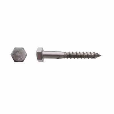 50 Tirefonds Bois Tête Hexagonale 12 x 140 mm – DIN 571 – Inox A4 – D-Work