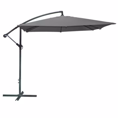 Parasol déporté carré gris anthracite 250x250x250 cm  Toile polyester 180 g/m² déperlante