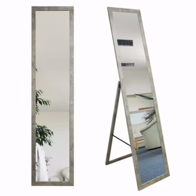 Miroir sur pied BD Art pour dressing style scandinave 155×35,8 cm couleur béton 1 pièce