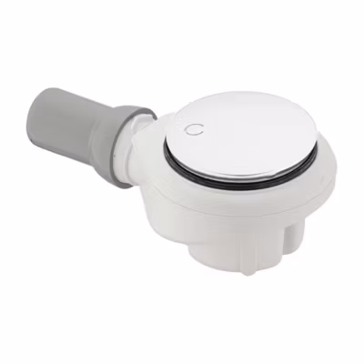 Bonde de douche sortie horizontale VILLEROY & BOCH Tempoplex Plus 90mm avec cache blanc