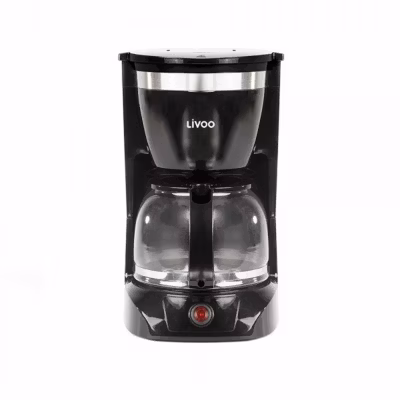 Cafetière électrique Livoo DOD163W – grande capacité de 1,25 L qui permet de remplir jusqu&rsquo;à 12 tasses de café – Puissance 800 W
