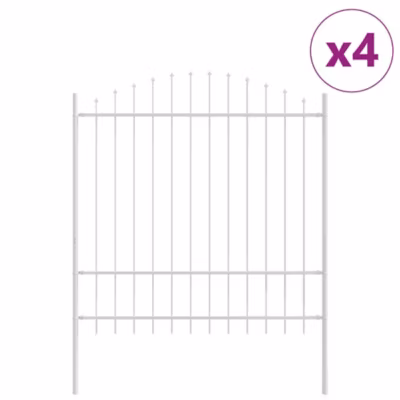 Clôture de jardin 4 pcs Blanc 170 x 215 cm vidaXL