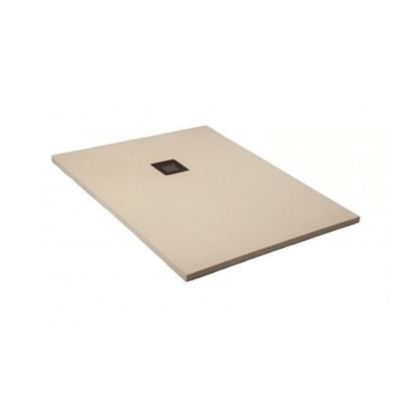 Receveur de Douche 95X190 cm Ligne Vulcano Fin Blanc Perle Ral 1013 en Résine Synthétique et Poudre de Marbre  – FRASCIO