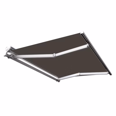 Store banne manuel Demi coffre 2,5 x 2 m pour terrasse – Taupe – Sunny Inch