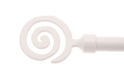1 ENSEMBLE EMBOUT SPIRALE – 1 BARRE ET 2 EMB ET 2 SUP 13-20CM – BLANC LAQUE – 120-210CM – DIAMETRE 20