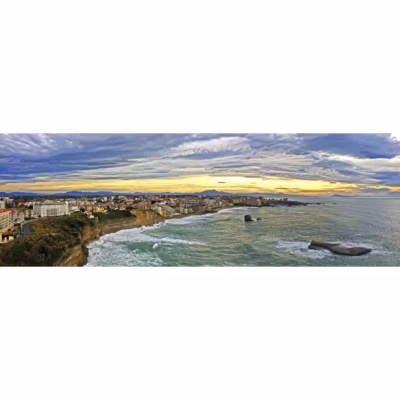 Tableau sur toile biarritz en hiver 30×97 cm Fabriqué en France