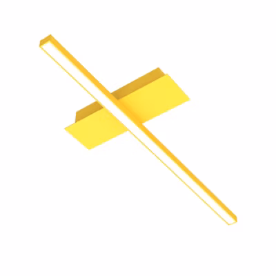 LUMICOM – SPLINT 1X Plafonnier, STRIP LED, 17W/m, 4000K, métal, jaune, L50cm