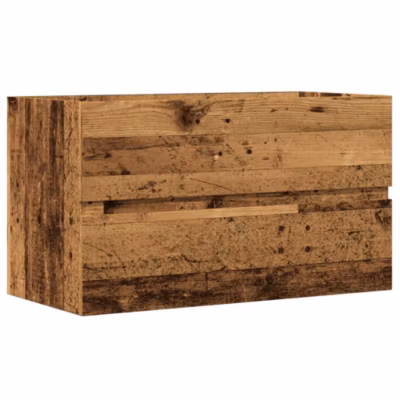 Armoire de salle de bain suspendue vieux bois bois d&rsquo;ingénierie vidaXL