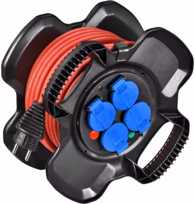 Brennenstuhl XGUM enrouleur compact 4 prises 15 m H07RN-F 3G1,5 16A 230V 1169711150.