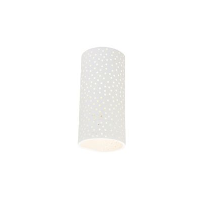 Applique murale vintage en plâtre blanc forme cylindrique – Mahou