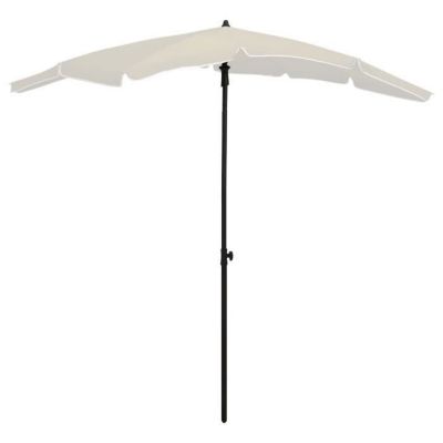 vidaXL Parasol de jardin avec mât 200×130 cm Sable