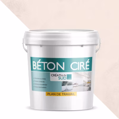 Béton ciré cuisine – Kit crédence et plan de travail – 5m² (2 couches) –  Bisque – CREATION SUD