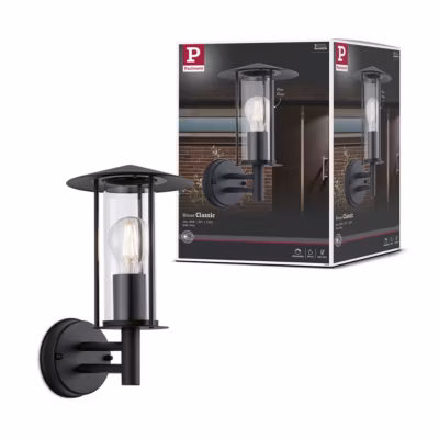 Applique d&rsquo;extérieur Classic IP44 173 mm max. 15W 230V Gris foncé Métal, Verre