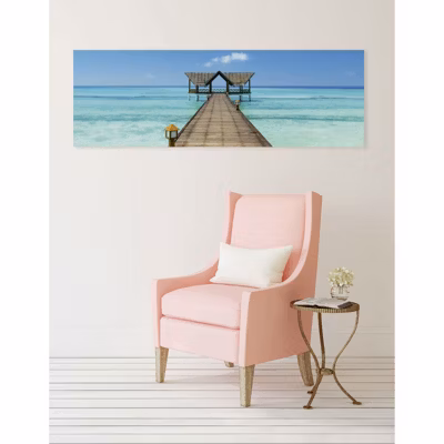 Tableau toile XXL en kit Bora Bora 180 x 60 cm – Toile textile sans PVC