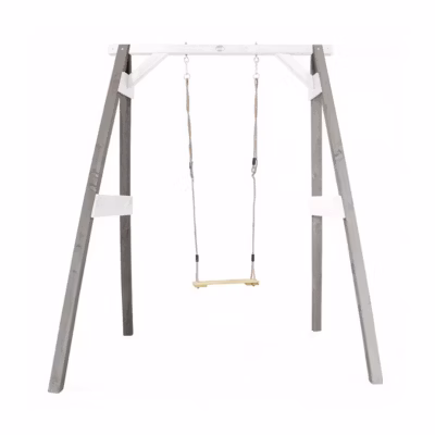 AXI Portique simple en bois 1 balançoire Gris Blanc 160x181x207cm