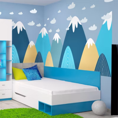Stickers enfant montagnes scandinaves annika 100 x 150 cm