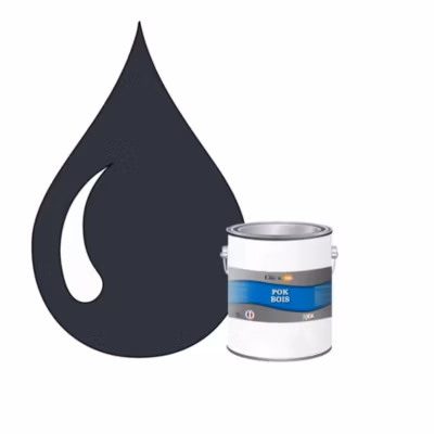 Peinture extérieure bois – Résistante aux intempéries POK BOIS – 1L – RAL 7026 – Gris Granit – Clic & Pok