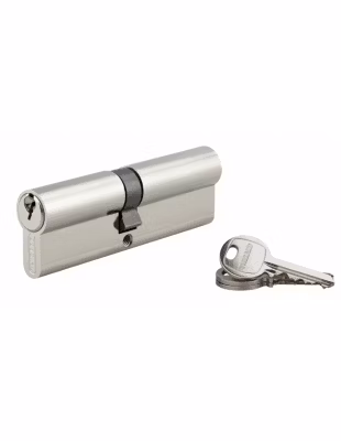 Cylindre de serrure double entrée SA, 45x50mm, anti-arrachement, 3 clés, nickel – THIRARD