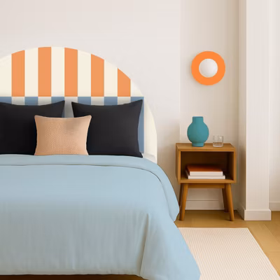 Tête de lit – Rythmo – intissé 225g/m² – pré-encollé – Orange – 110x140cm