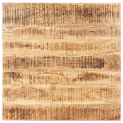 Dessus de table-Plateau de Table de Remplacement Bois de manguier solide 25-27 mm 80×80 cm 452569