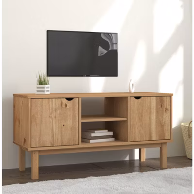 vidaXL Meuble TV OTTA 113,5x43x57 cm Bois de pin massif 348594