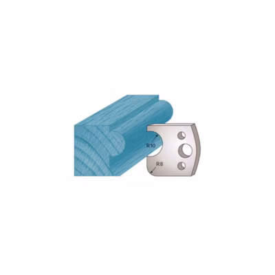 Jeu de 2 fers profilés Ht. 40 x 4 mm boudon et congé M04 pour porte-outils de toupie – Diamwood
