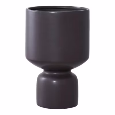 Vase Décoratif Sea, Noir, Céramique, 15x15x23,5 cm, Seven Design