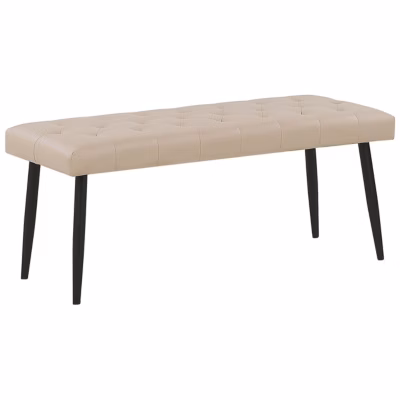 Banc de jardin BELIANI en plastique beige longueur 104 cm