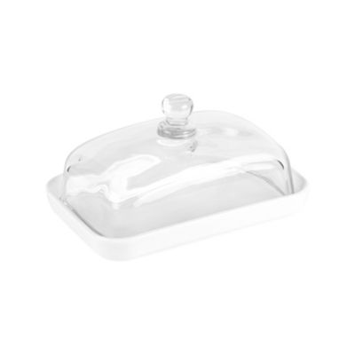 Beurrier en porcelaine 18×12 cm