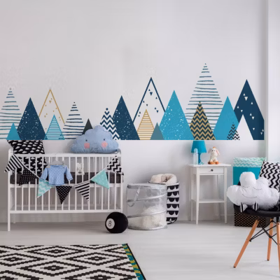 Stickers enfant montagnes scandinaves tipika 90 x 155 cm