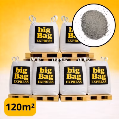 PACK 6 X BIG BAG de +/- 1,5T – 120M² Sable Stabilisé Gris pour Terrain de Pétanque 0/6 mm – Livraison PREMIUM