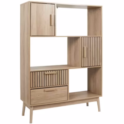 Bibliothèque en bois Klaus – Marron
