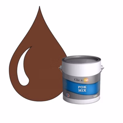POK MIX : Peinture Meuble Satinée Multi-supports Intérieur – 3L – RAL 8002 – Brun de Sécurité – Clic & Pok