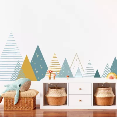 Stickers enfant montagnes scandinaves orenka 120 x 200 cm