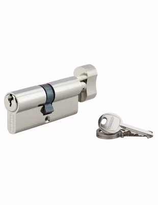 Cylindre de serrure à bouton SA, 40Bx40mm, anti-arrachement, nickel, 3 clés – THIRARD