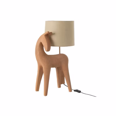 Lampe cheval en résine marron 32×23.5×56 cm