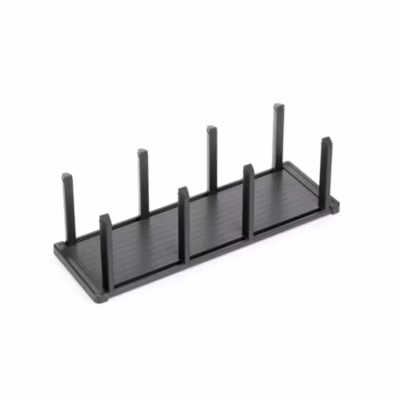 Emuca Orderbox porte-assiettes vertical pour tiroir, 159x468mm, Aluminium et Plastique, Gris antracite
