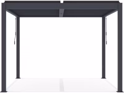 Pergola bioclimatique en aluminium « Windsor »  3 x 3 m  Anthracite
