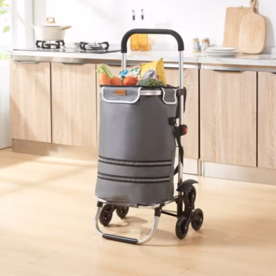 Chariot de courses Neef gris foncé en.casa