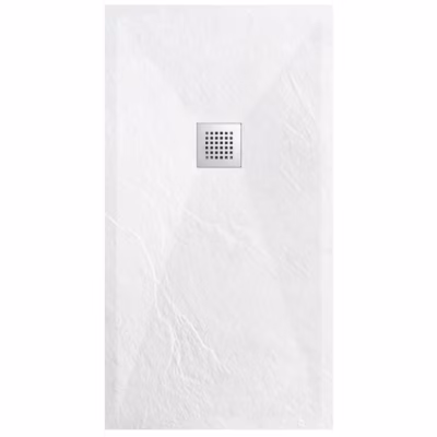 BALNEO Receveur de douche Stone Tray en résine minérale 90x120x2,5 cm blanc antidérapant