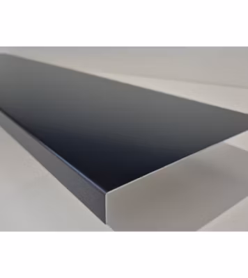 Bande de rive Noir, RAL 9005 Sat, épaisseur 1 mm, 1 pli retour 2,5 cm , Largeur  11 cm , Longueur 140 cm