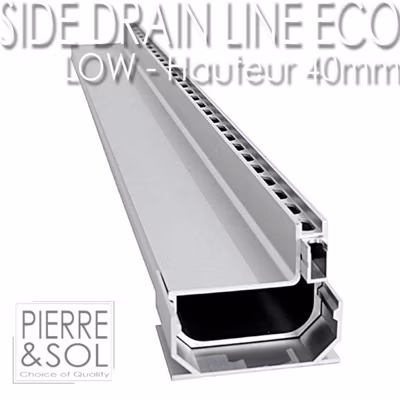 Caniveau à fente aluminium SideDrain LOW – LINE ECO –     1 m