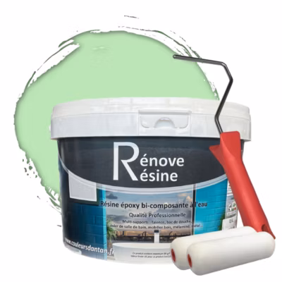 Peinture Résine multisupport Intérieur 0,5L – Faïence, Carrelage, Douche, Baignoire 5m² – RAL 6019 Vert blanc
