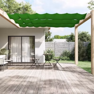 vidaXL Auvent Vertical Ecran de Protection Ecran d&rsquo;Intimité de Balcon Auvent de Patio Jardin Extérieur Vert Clair 100×600 cm 14830